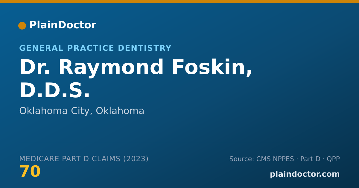 Shareable card for Raymond Foskin, D.D.S. - General Practice Dentistry, Oklahoma City, OK