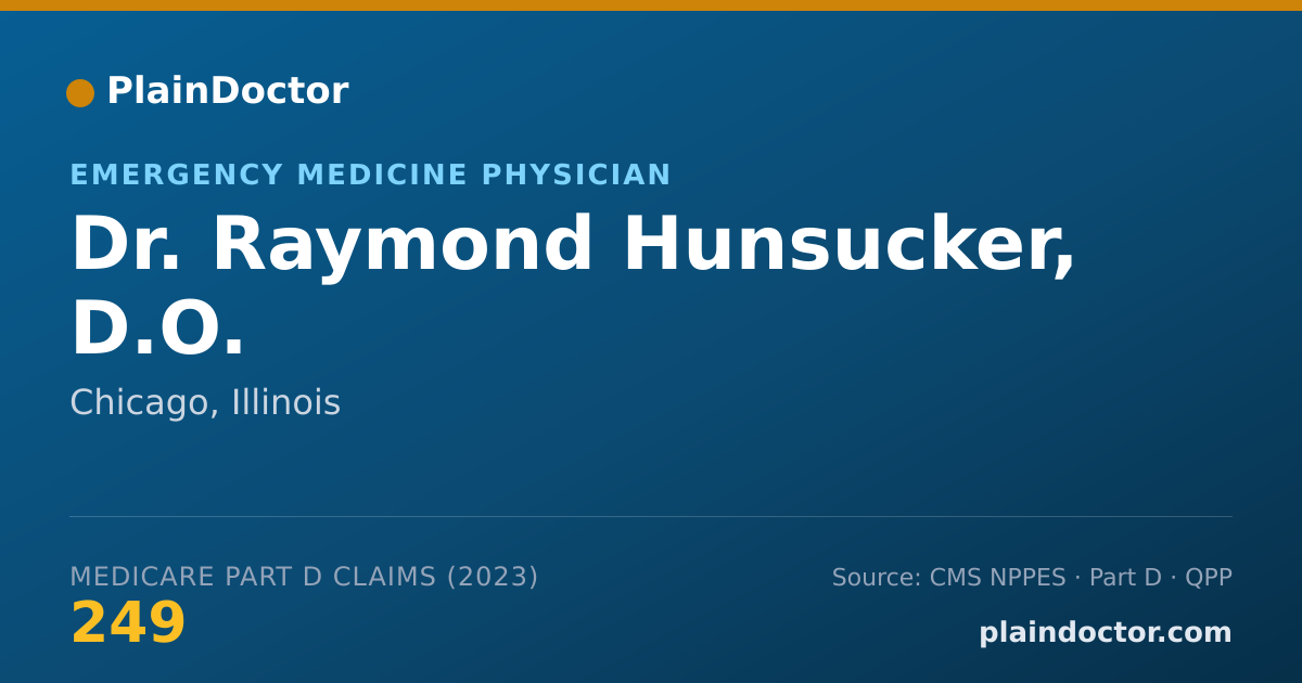 Shareable card for Raymond Hunsucker, D.O. - Emergency Medicine Physician, Chicago, IL