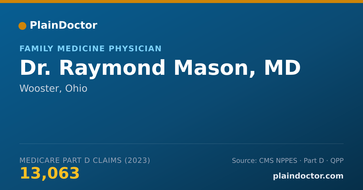 Shareable card for Raymond Mason, MD - Family Medicine Physician, Wooster, OH