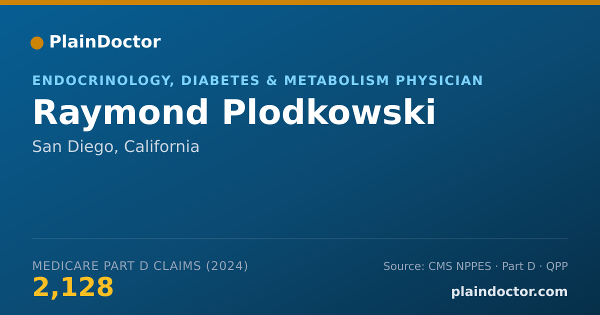 Shareable card for Raymond Plodkowski - Endocrinology, Diabetes & Metabolism Physician, San Diego, CA