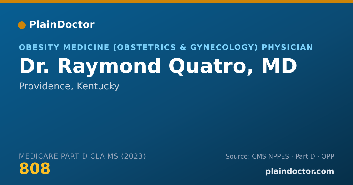 Shareable card for Raymond Quatro, MD - Obesity Medicine (Obstetrics & Gynecology) Physician, Providence, KY