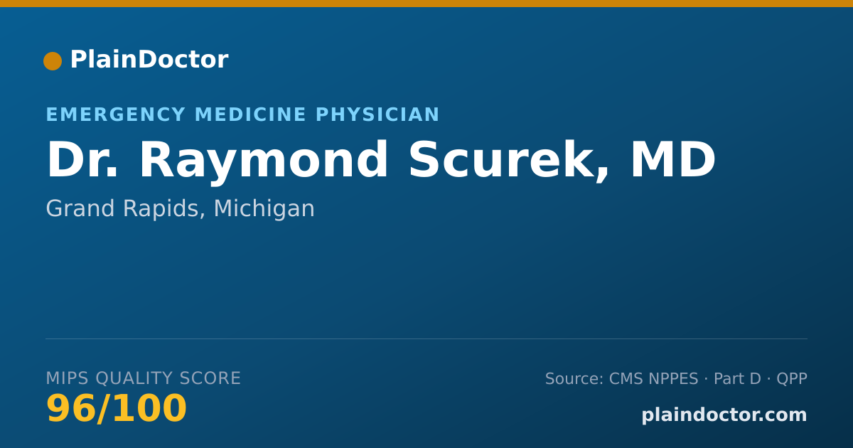 Shareable card for Raymond Scurek, MD - Emergency Medicine Physician, Grand Rapids, MI