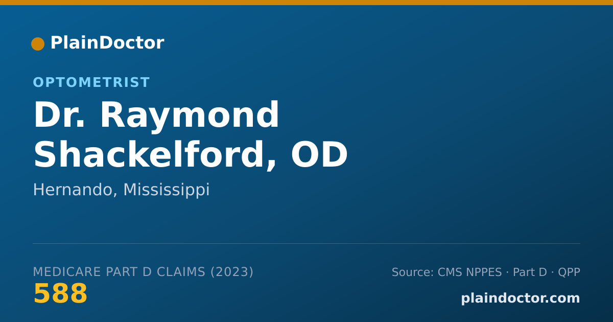 Shareable card for Raymond Shackelford, OD - Optometrist, Hernando, MS