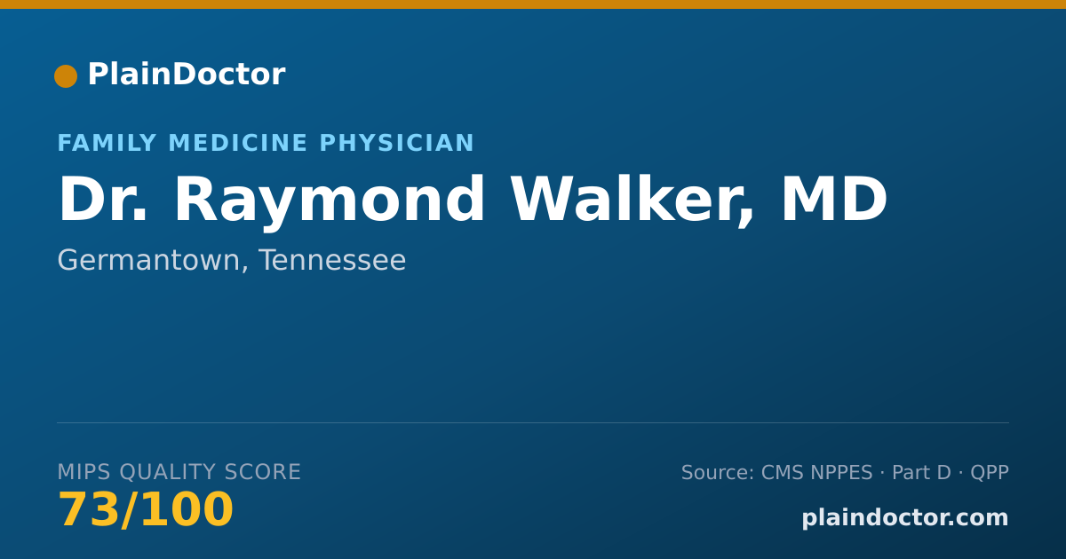Shareable card for Raymond Walker, MD - Hospitalist Physician, Germantown, TN