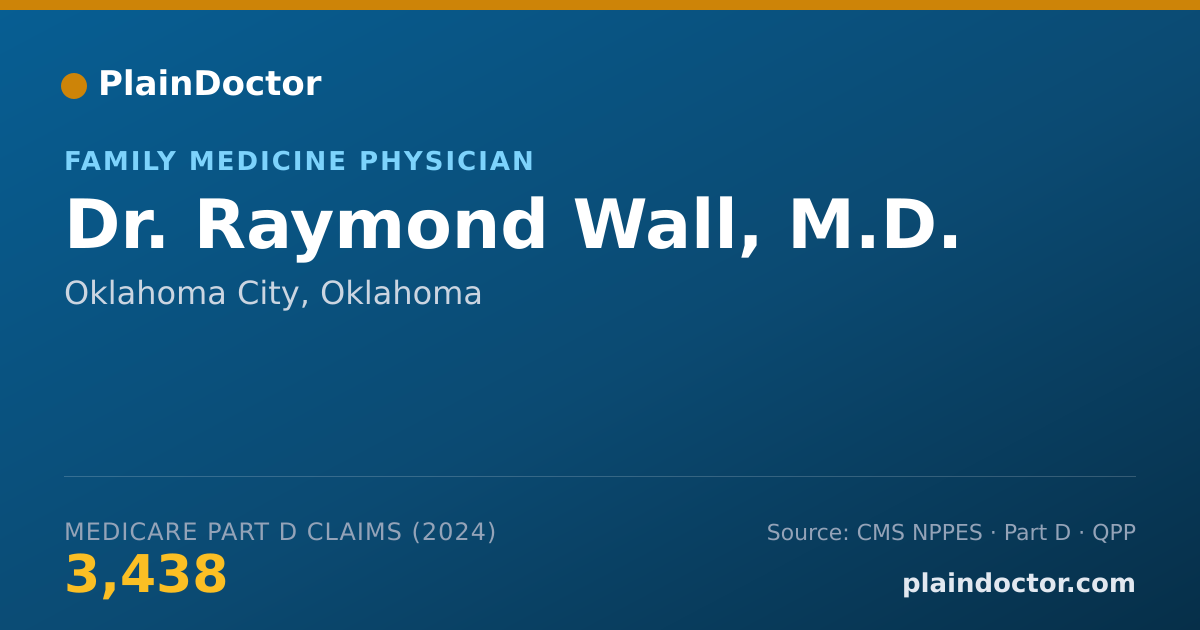Shareable card for Raymond Wall, M.D. - Family Medicine Physician, Oklahoma City, OK