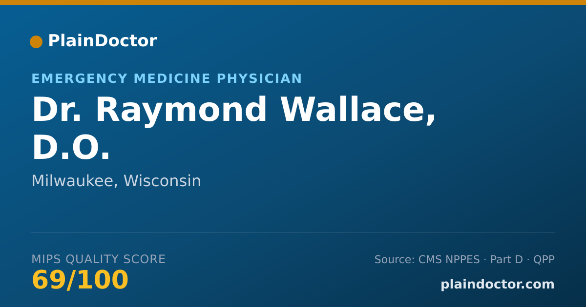 Shareable card for Raymond Wallace, D.O. - Emergency Medicine Physician, Milwaukee, WI