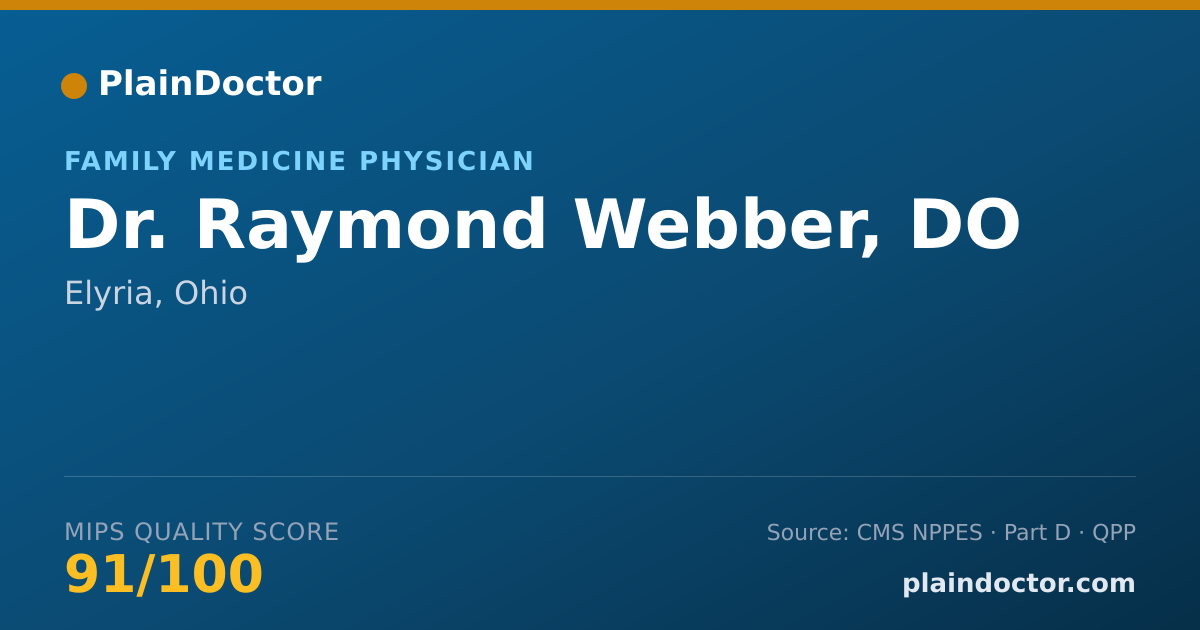 Shareable card for Raymond Webber, DO - Family Medicine Physician, Elyria, OH