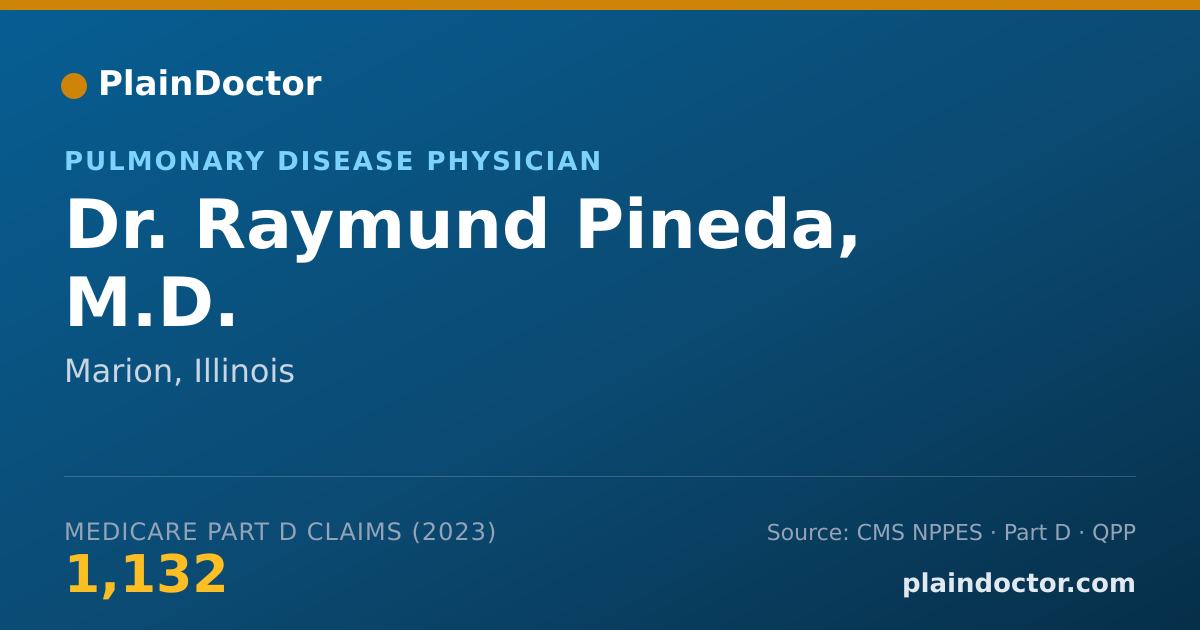 Shareable card for Raymund Pineda, M.D. - Pulmonary Disease Physician, Marion, IL