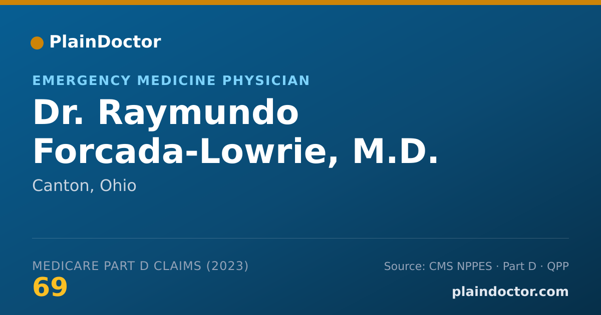 Shareable card for Raymundo Forcada-Lowrie, M.D. - Emergency Medicine Physician, Canton, OH