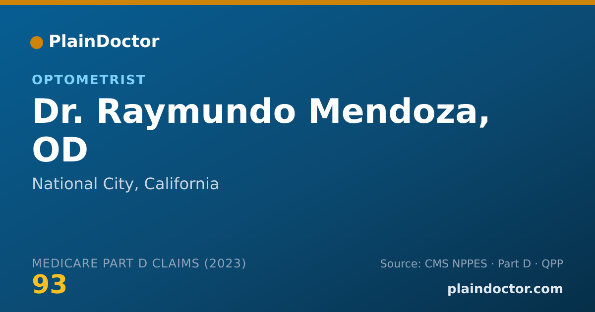 Shareable card for Raymundo Mendoza, OD - Optometrist, National City, CA