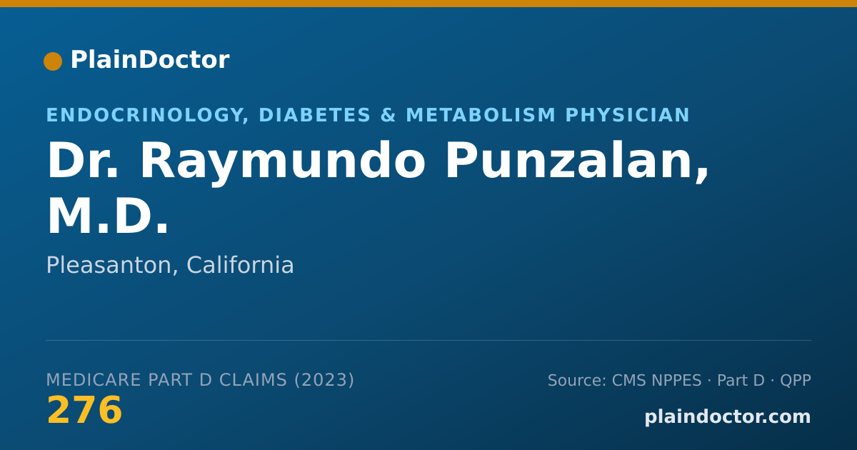 Shareable card for Raymundo Punzalan, M.D. - Endocrinology, Diabetes & Metabolism Physician, Pleasanton, CA