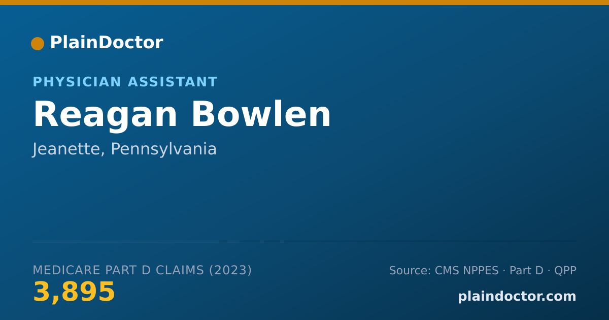 Shareable card for Reagan Bowlen - Physician Assistant, Jeanette, PA