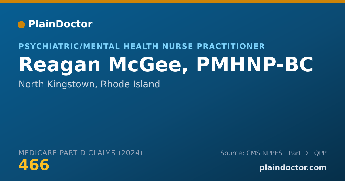 Shareable card for Reagan McGee, PMHNP-BC - Psychiatric/Mental Health Nurse Practitioner, North Kingstown, RI
