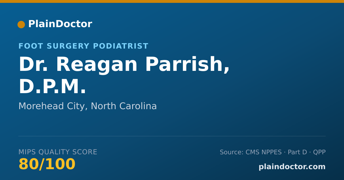 Shareable card for Reagan Parrish, D.P.M. - Foot Surgery Podiatrist, Morehead City, NC