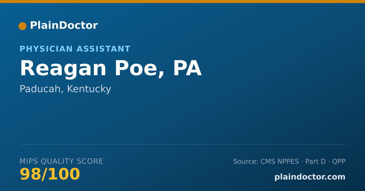 Shareable card for Reagan Poe, PA - Physician Assistant, Paducah, KY