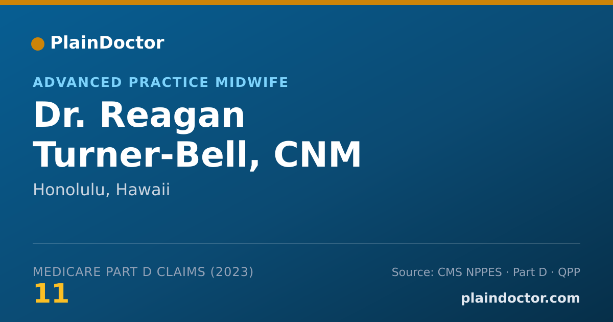 Shareable card for Reagan Turner-Bell, CNM - Advanced Practice Midwife, Honolulu, HI