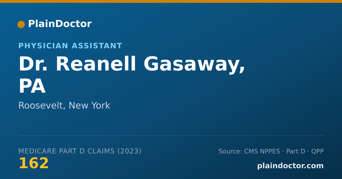 Shareable card for Reanell Gasaway, PA - Physician Assistant, Roosevelt, NY