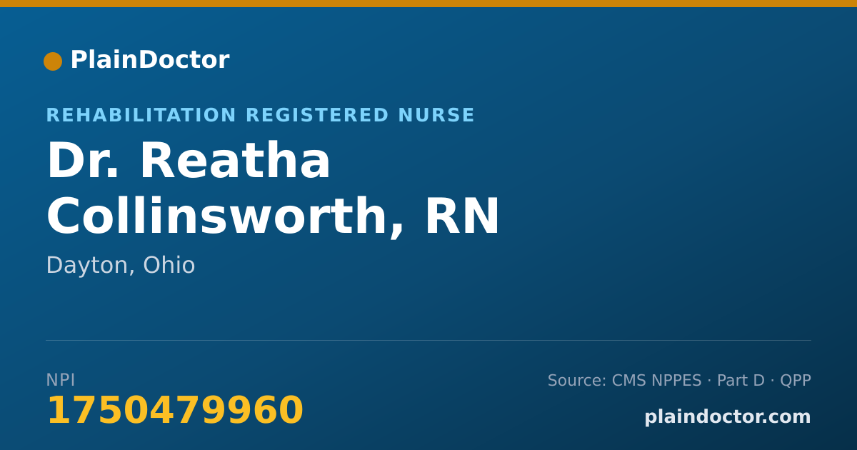 Shareable card for Reatha Collinsworth, RN - Rehabilitation Registered Nurse, Dayton, OH