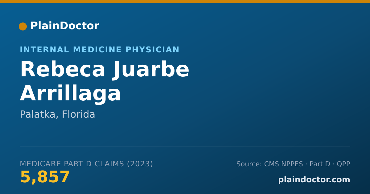 Shareable card for Rebeca Juarbe Arrillaga - Internal Medicine Physician, Palatka, FL