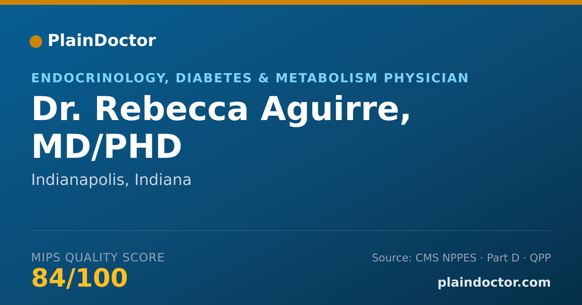 Shareable card for Rebecca Aguirre, MD/PHD - Endocrinology, Diabetes & Metabolism Physician, Indianapolis, IN