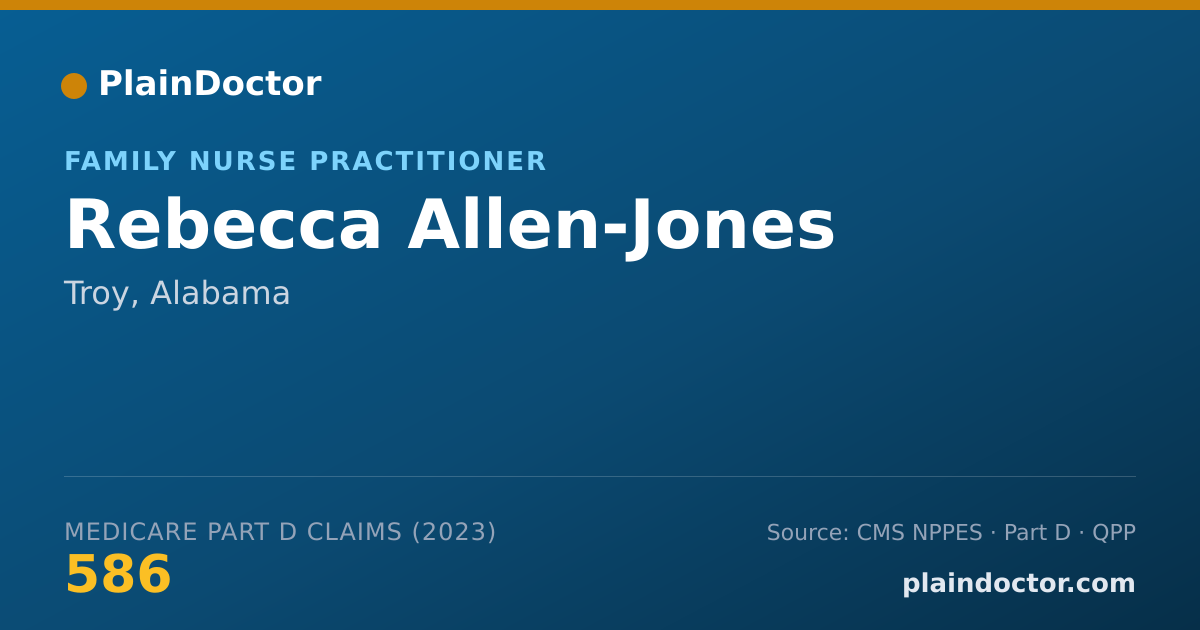 Shareable card for Rebecca Allen-Jones - Family Nurse Practitioner, Troy, AL