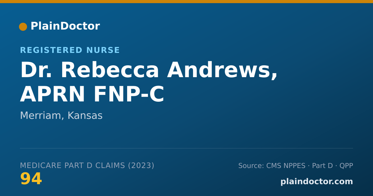Shareable card for Rebecca Andrews, APRN FNP-C - Registered Nurse, Merriam, KS