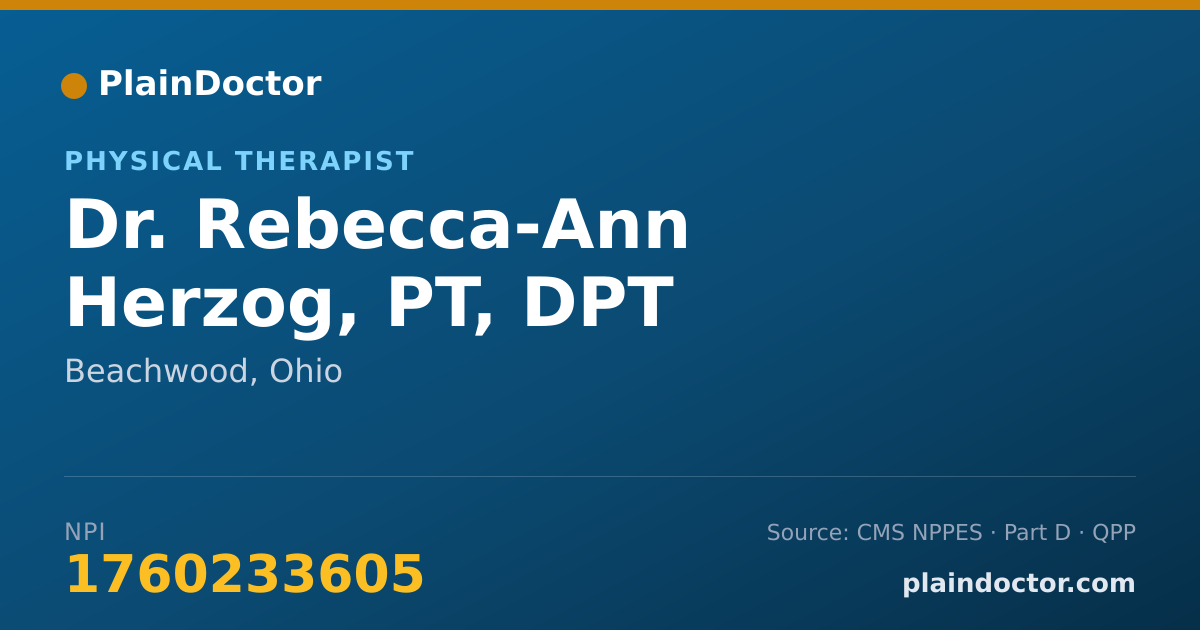 Shareable card for Rebecca-Ann Herzog, PT, DPT - Physical Therapist, Beachwood, OH