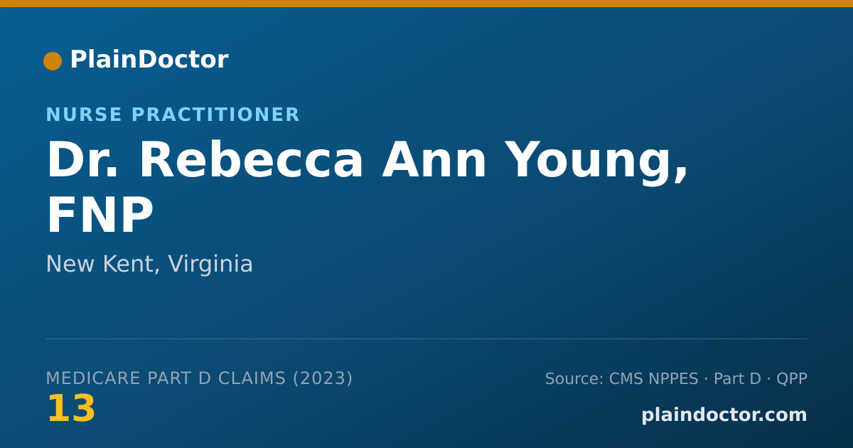 Shareable card for Rebecca Ann Young, FNP - Nurse Practitioner, New Kent, VA