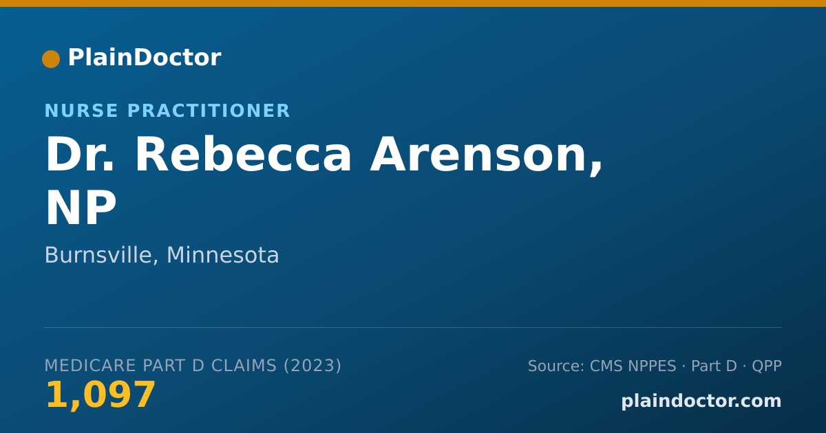 Shareable card for Rebecca Arenson, NP - Nurse Practitioner, Burnsville, MN