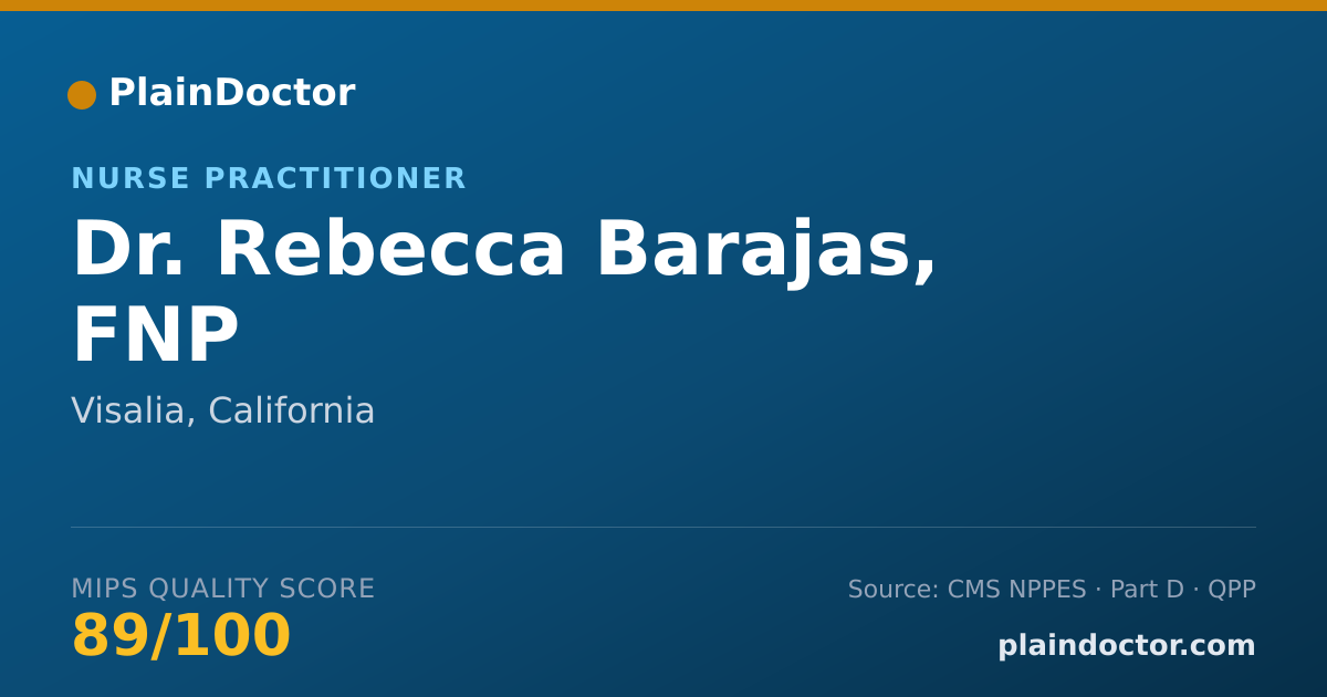 Shareable card for Rebecca Barajas, FNP - Nurse Practitioner, Visalia, CA
