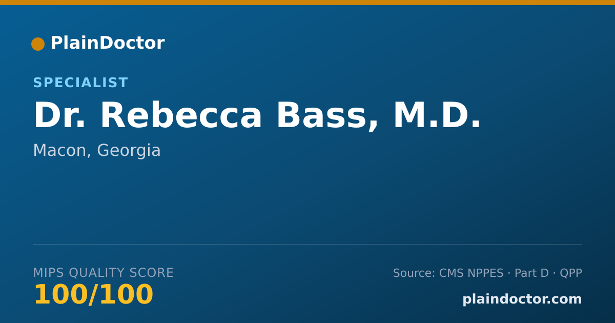 Shareable card for Rebecca Bass, M.D. - Specialist, Macon, GA