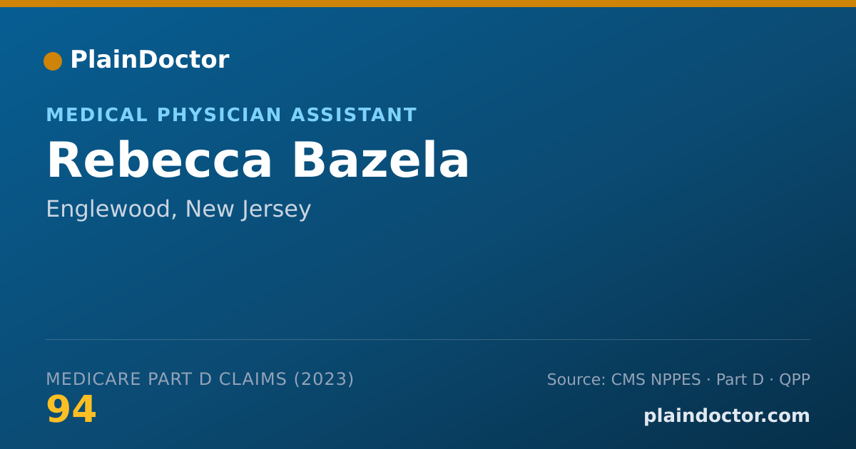Shareable card for Rebecca Bazela - Medical Physician Assistant, Englewood, NJ