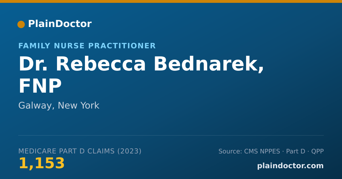 Shareable card for Rebecca Bednarek, FNP - Family Nurse Practitioner, Galway, NY