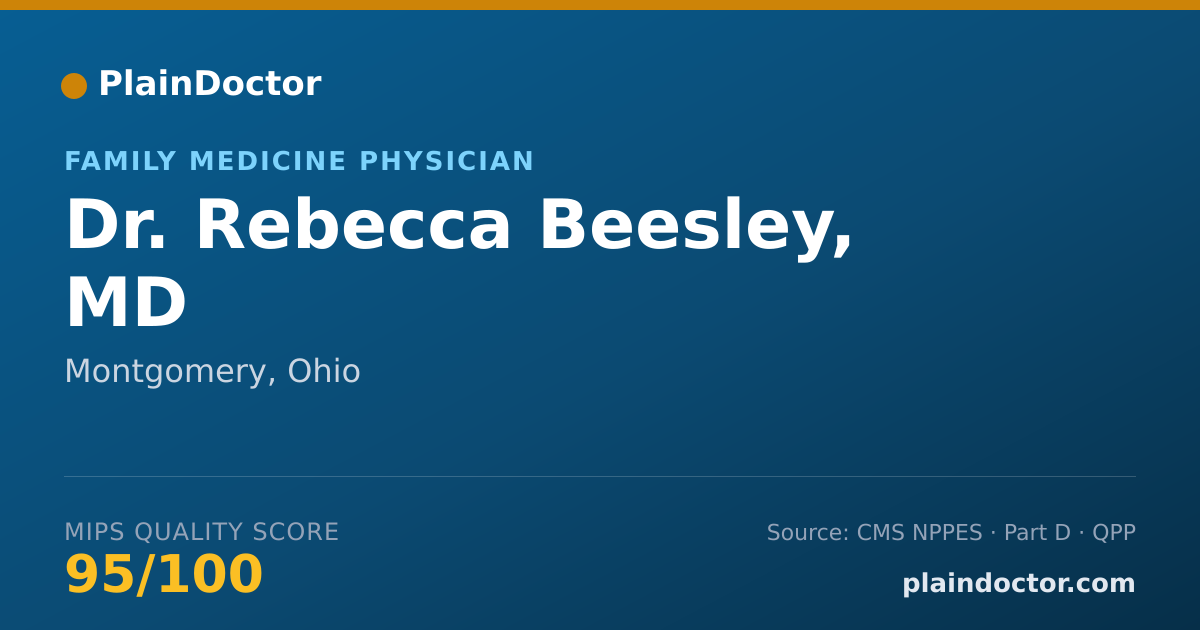 Shareable card for Rebecca Beesley, MD - Family Medicine Physician, Montgomery, OH