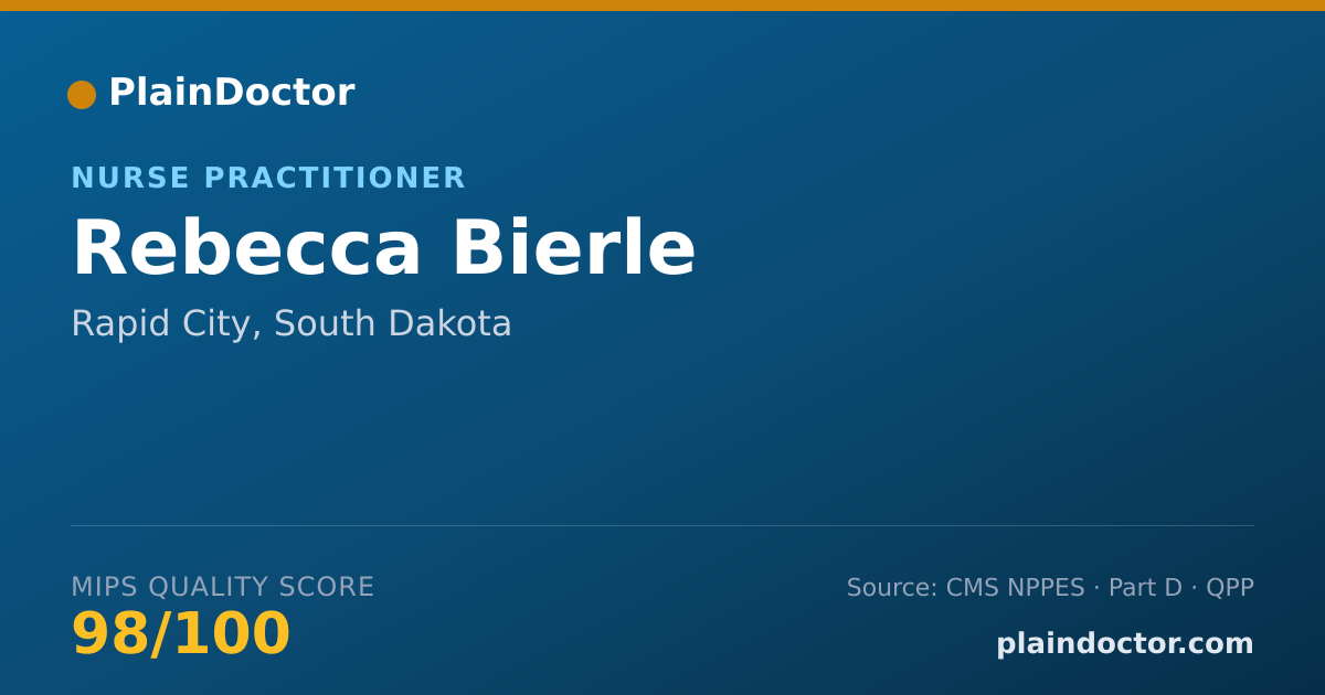 Shareable card for Rebecca Bierle - Nurse Practitioner, Rapid City, SD