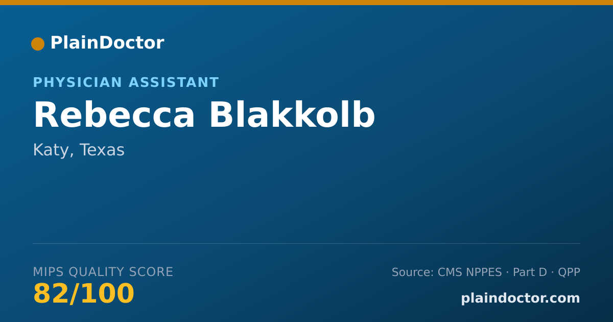 Shareable card for Rebecca Blakkolb - Physician Assistant, Katy, TX