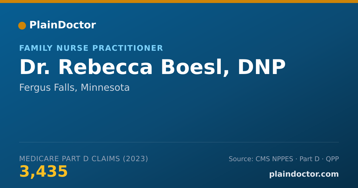 Shareable card for Rebecca Boesl, DNP - Family Nurse Practitioner, Fergus Falls, MN
