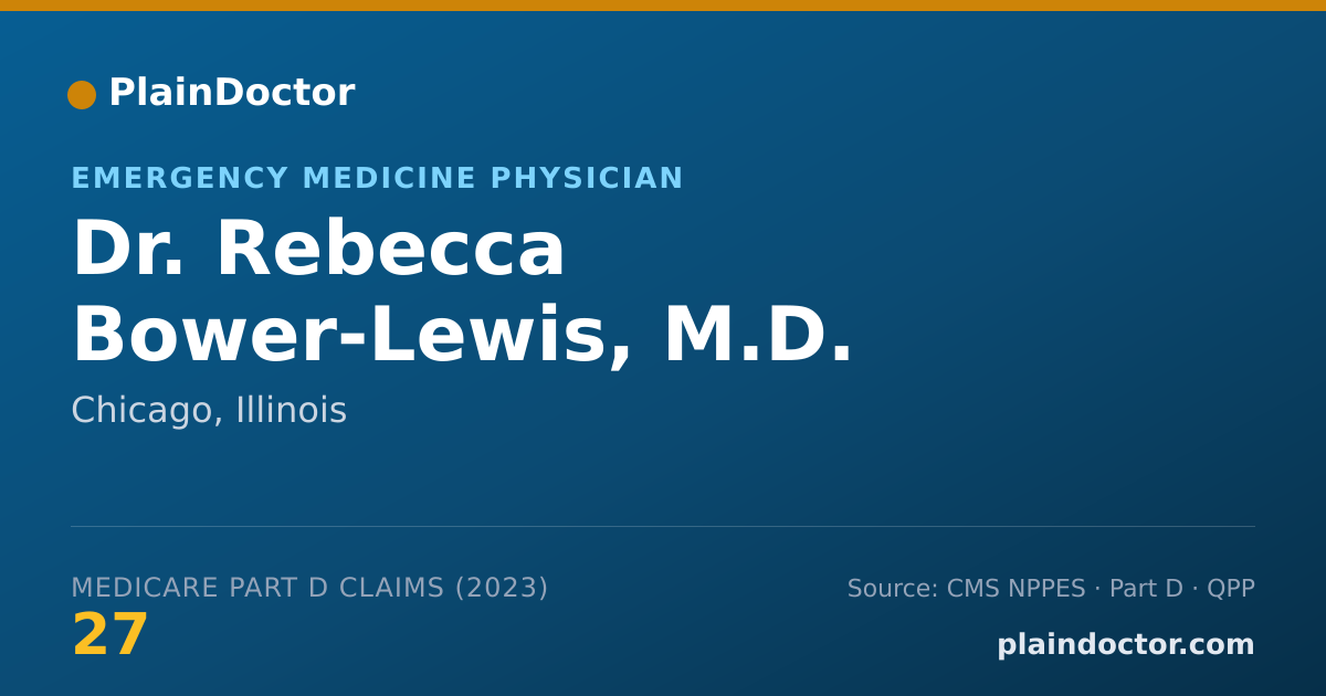 Shareable card for Rebecca Bower-Lewis, M.D. - Emergency Medicine Physician, Chicago, IL