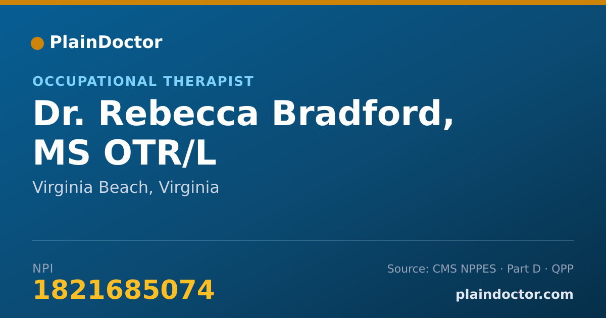 Shareable card for Rebecca Bradford, MS OTR/L - Occupational Therapist, Virginia Beach, VA