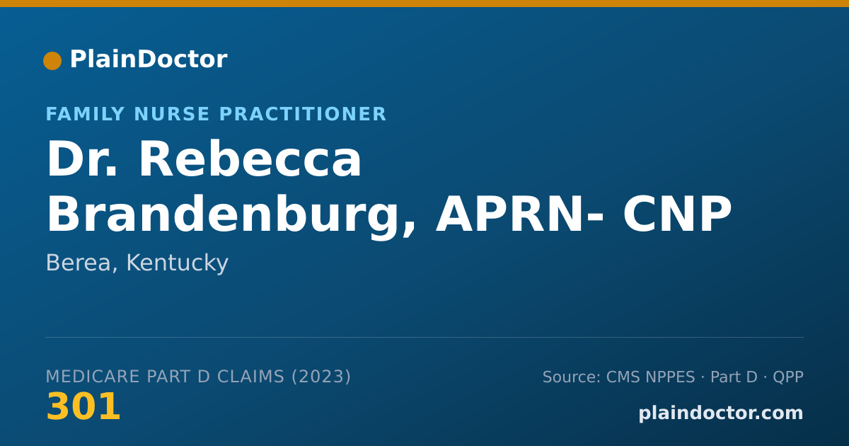 Shareable card for Rebecca Brandenburg, APRN- CNP - Family Nurse Practitioner, Berea, KY