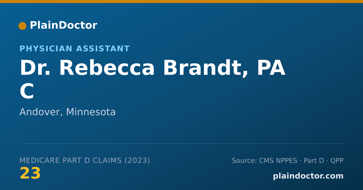 Shareable card for Rebecca Brandt, PA C - Physician Assistant, Andover, MN
