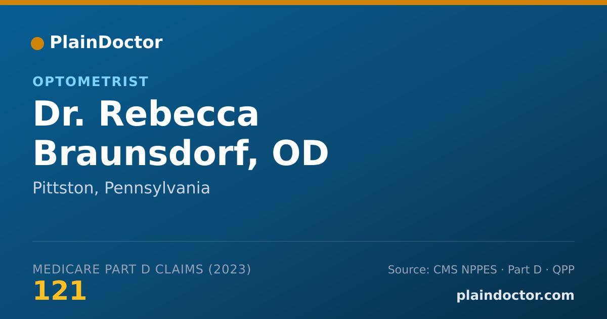 Shareable card for Rebecca Braunsdorf, OD - Optometrist, Pittston, PA