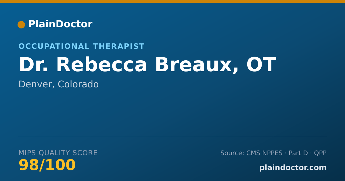 Shareable card for Rebecca Breaux, OT - Occupational Therapist, Denver, CO