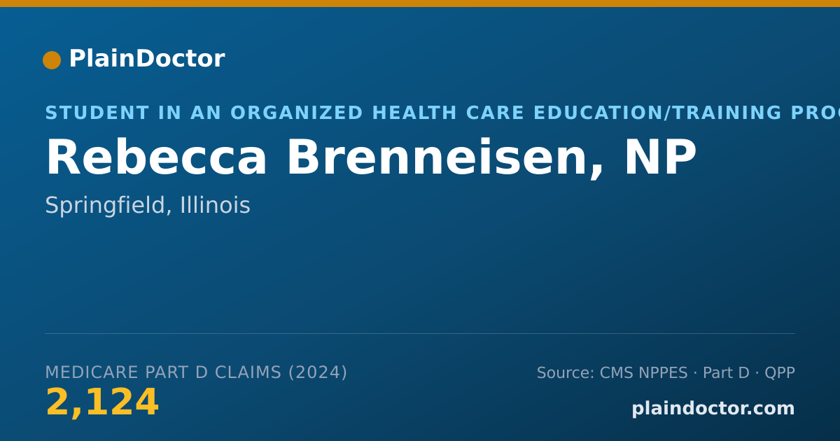Shareable card for Rebecca Brenneisen, NP - Student in an Organized Health Care Education/Training Program, Springfield, IL