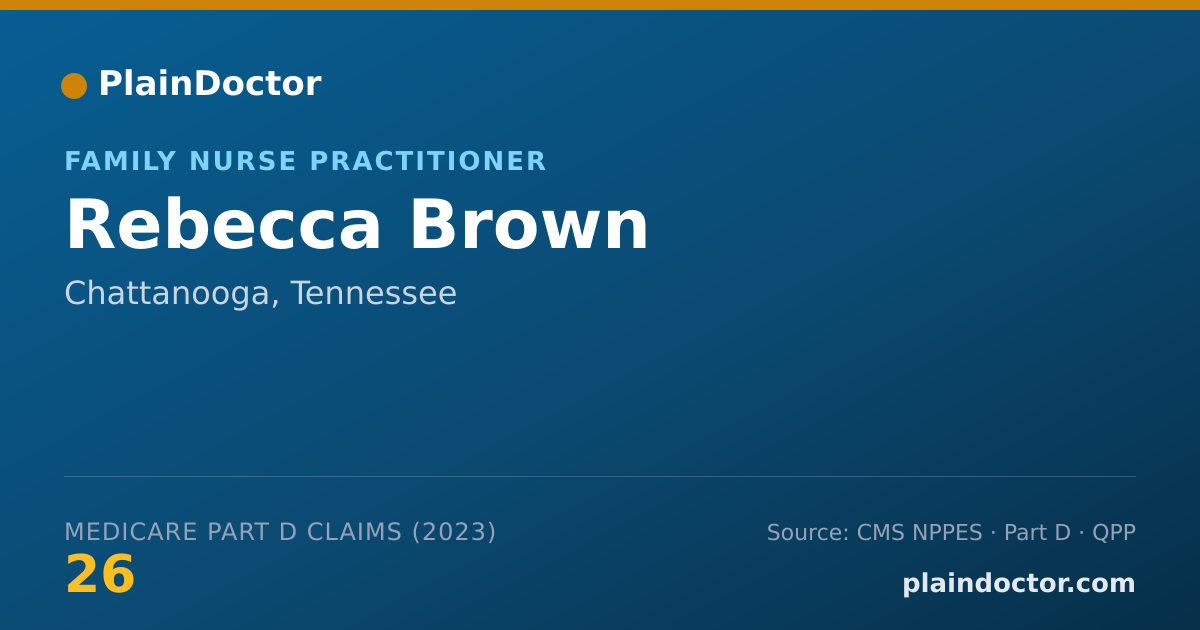 Shareable card for Rebecca Brown - Family Nurse Practitioner, Chattanooga, TN