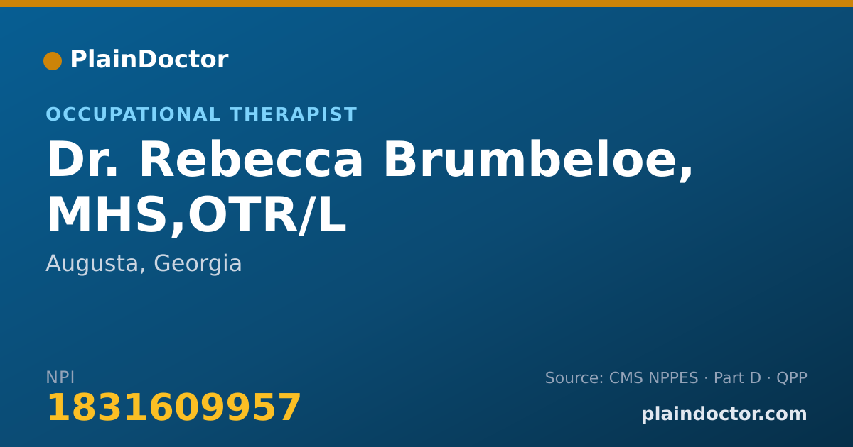 Shareable card for Rebecca Brumbeloe, MHS,OTR/L - Occupational Therapist, Augusta, GA