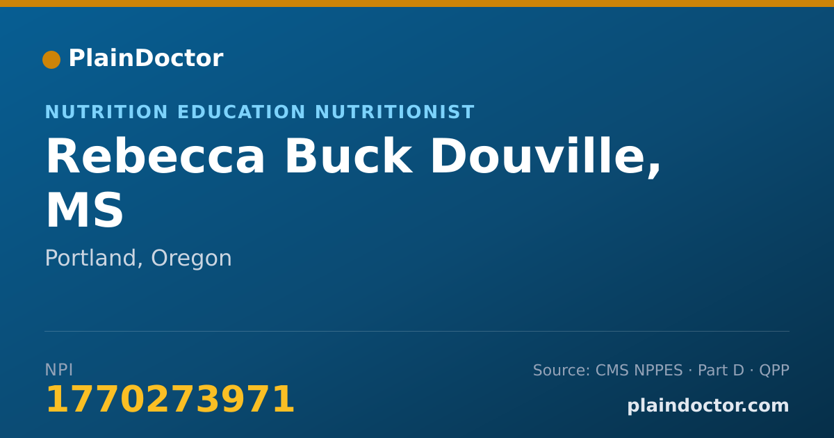 Shareable card for Rebecca Buck Douville, MS - Nutrition Education Nutritionist, Portland, OR