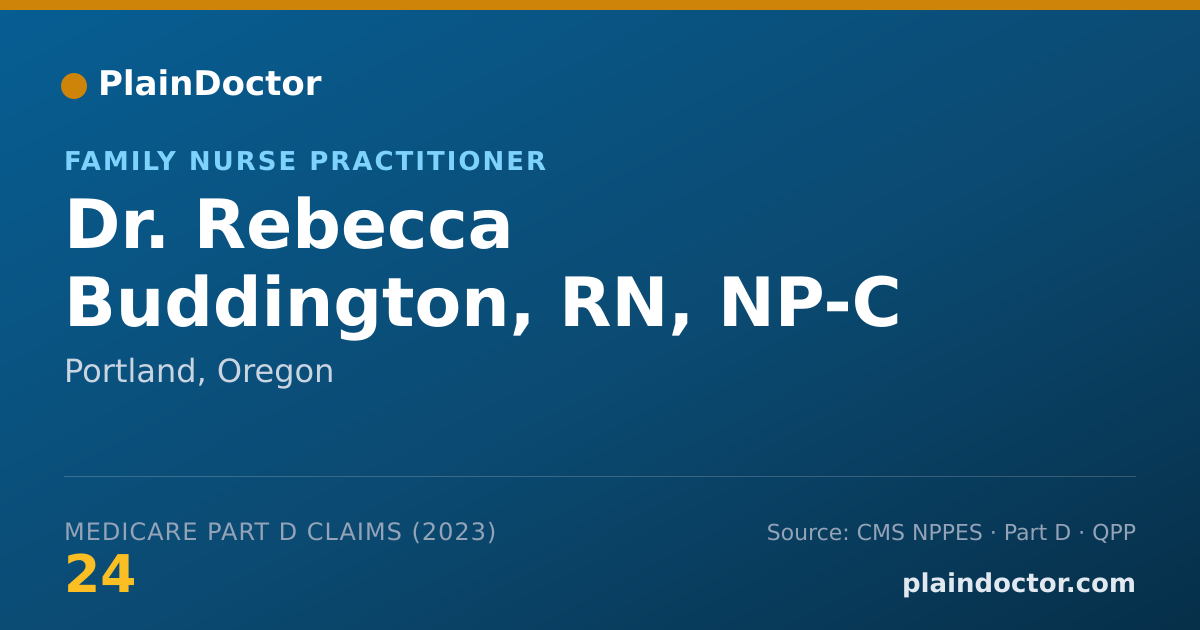 Shareable card for Rebecca Buddington, RN, NP-C - Family Nurse Practitioner, Portland, OR