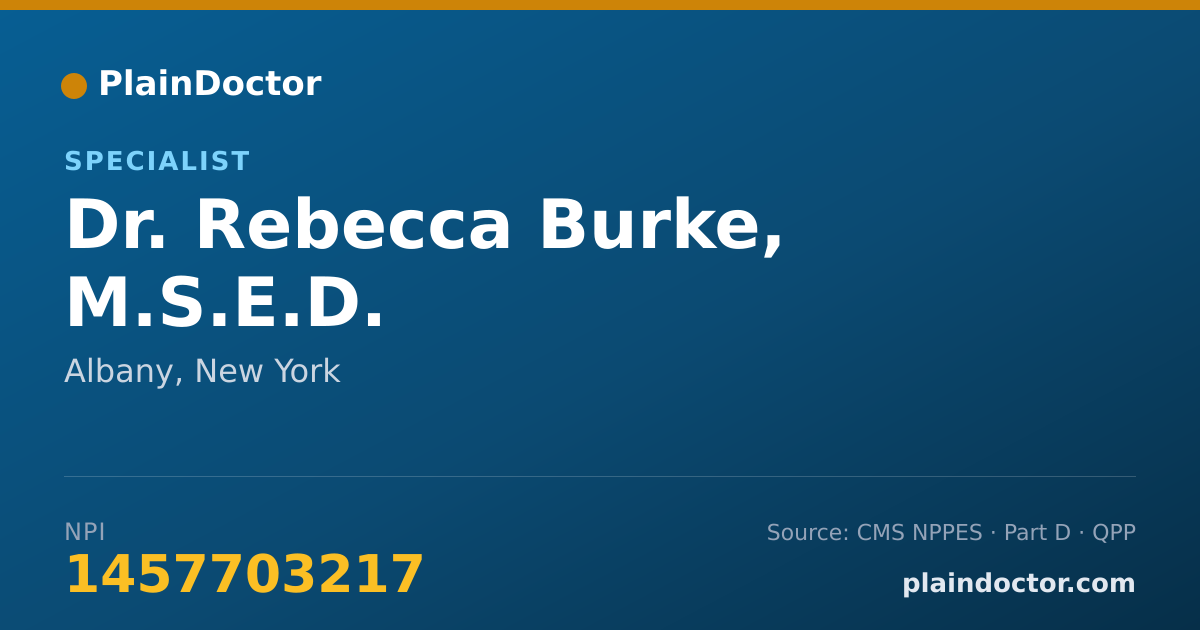Shareable card for Rebecca Burke, M.S.E.D. - Specialist, Albany, NY