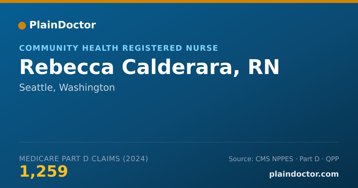 Shareable card for Rebecca Calderara, RN - Community Health Registered Nurse, Seattle, WA